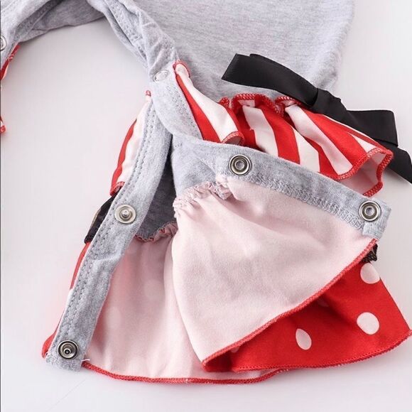 Gingerbread Appliqué Ruffle Baby Boutique Romper - Picture 3 of 4